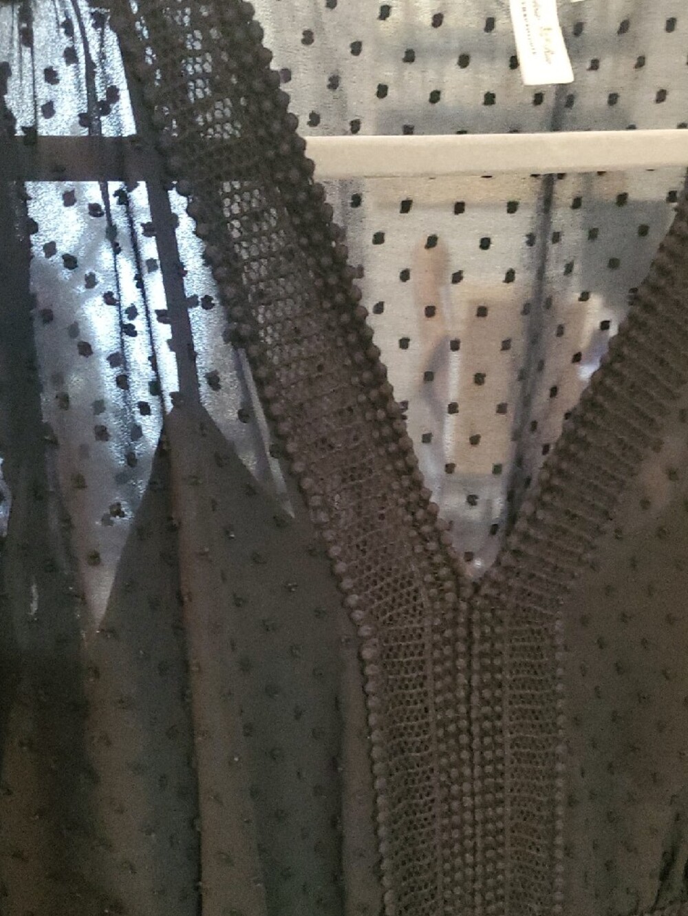 Anthropologie Black Tiered V-Neck Midi Dress - Picture 6 of 13